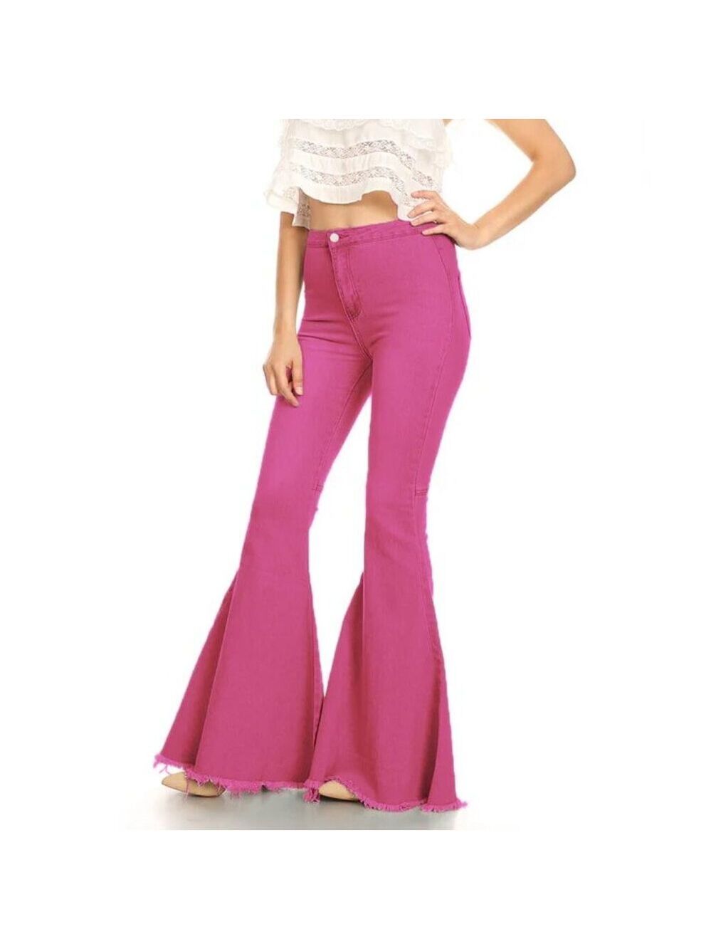 anna-kaci Bell Bottom High Waist Denim Jeans NWT